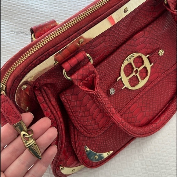 Iman Red And Gold Bag - Picture 11 of 16